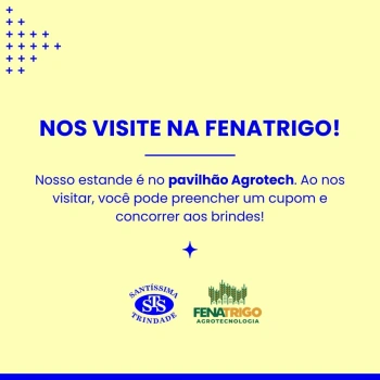 Visite o estande do Colégio na XVII Fenatrigo e preencha a ficha para concorrer ao sorteio