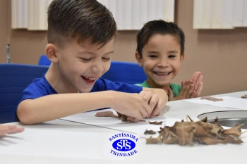 Alunos do 1º ano realizam atividades no Laboratório de Ciências
