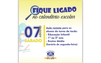 07/08 | Sábado Letivo