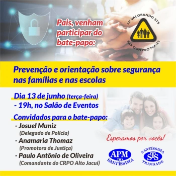 Bate-papo com os pais sobre o tema da