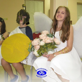 Festa do Olimpo, com alunos do 6º ano