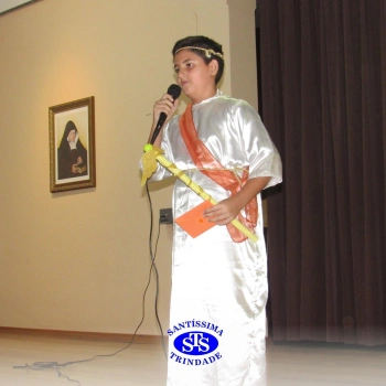Festa do Olimpo, com alunos do 6º ano