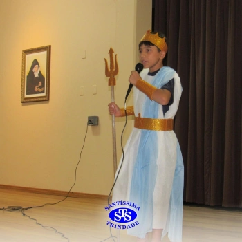 Festa do Olimpo, com alunos do 6º ano