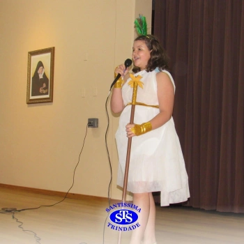 Festa do Olimpo, com alunos do 6º ano