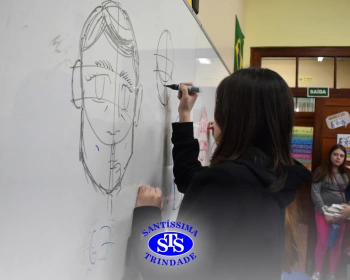 4º ano participa de Oficina de Desenho e cria telas