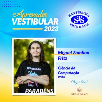 Parabéns, aprovados no Vestibular! 