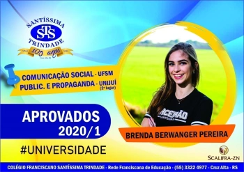 Parabéns, alunos do Santíssima !