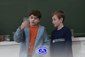 Alunos fazem atividade prática para estudar as misturas | 4º ano