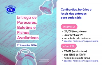 Entrega dos resultados do 2º trimestre