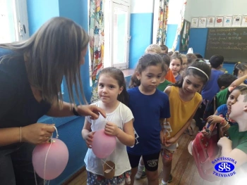 Nível B em visita ao 1º ano 