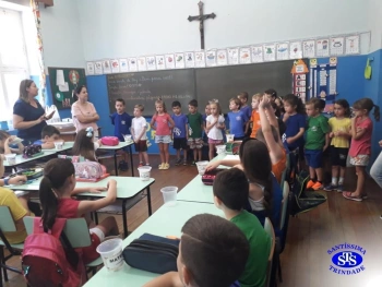 Nível B em visita ao 1º ano 