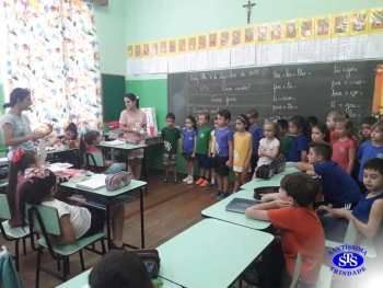Nível B em visita ao 1º ano 