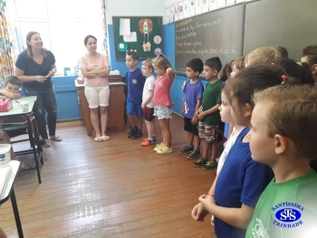 Nível B em visita ao 1º ano 