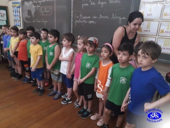 Nível B em visita ao 1º ano 