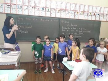 Nível B em visita ao 1º ano 