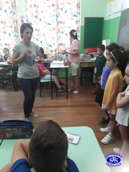 Nível B em visita ao 1º ano 