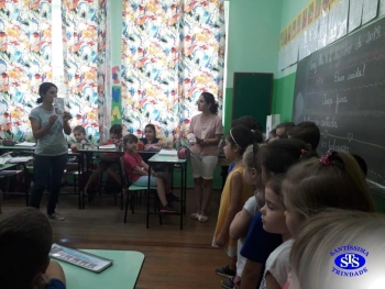 Nível B em visita ao 1º ano 
