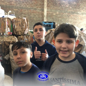 Alunos vão à Cooperativa Unicca e conhecem processos de reciclagem | 7º ano