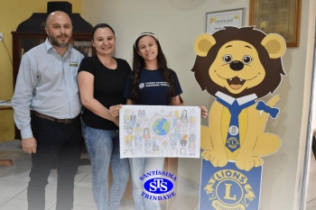 Aluna conquista 1º lugar na etapa distrital do concurso promovido pelo Lions Clube