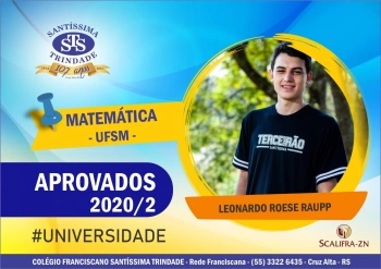 Parabéns, alunos do Santíssima !