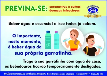 Traga sua garrafinha de água de casa