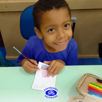 1º ano festejando o aniversário do Colégio