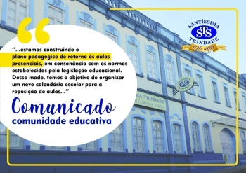 Comunicado para a comunidade educativa