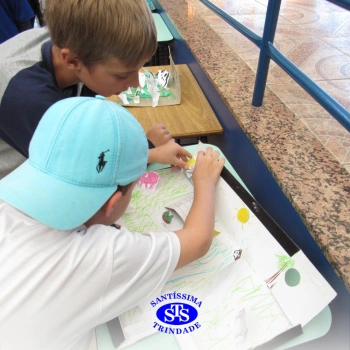 Educação bilíngue: alunos confeccionam habitats para os animais estudados nas aulas