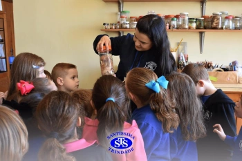 Pequenos cientistas participam de aula no Laboratório de Ciências | Inf. 4