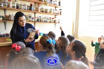 Pequenos cientistas participam de aula no Laboratório de Ciências | Inf. 4