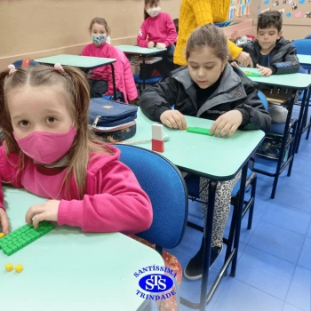 Alunos do 1º ano em construção do número