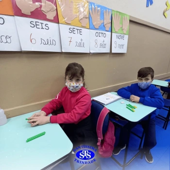 Alunos do 1º ano em construção do número