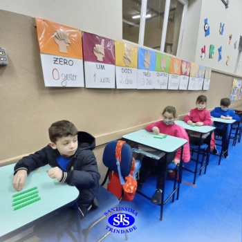 Alunos do 1º ano em construção do número