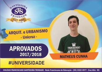 Parabéns, aprovados no vestibular !