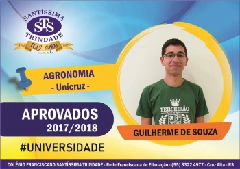 Parabéns, aprovados no vestibular !
