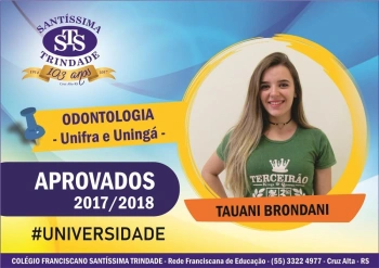 Parabéns, aprovados no vestibular !