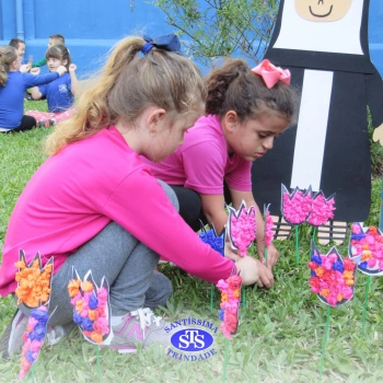 Alunos do Infantil 4 constroem Jardim da Madre Madalena