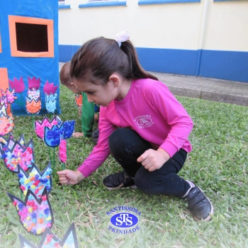 Alunos do Infantil 4 constroem Jardim da Madre Madalena