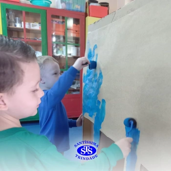 Alunos do Infantil 4 constroem Jardim da Madre Madalena