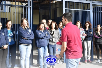 Profissionais participam de formação para a brigada de incêndio e sobre Lei Lucas