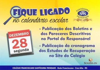 Publicação dos Boletins e dos Pareceres Descritivos