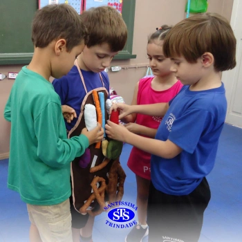 Infantil 5 estuda o corpo humano através do