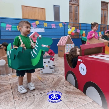 Alunos criam brinquedos a partir de caixas | Infantil 3