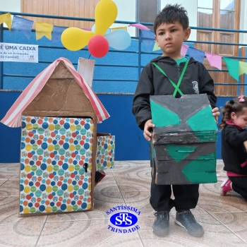 Alunos criam brinquedos a partir de caixas | Infantil 3