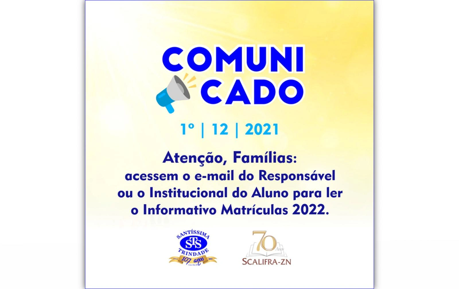 Informativo Matrículas 2022