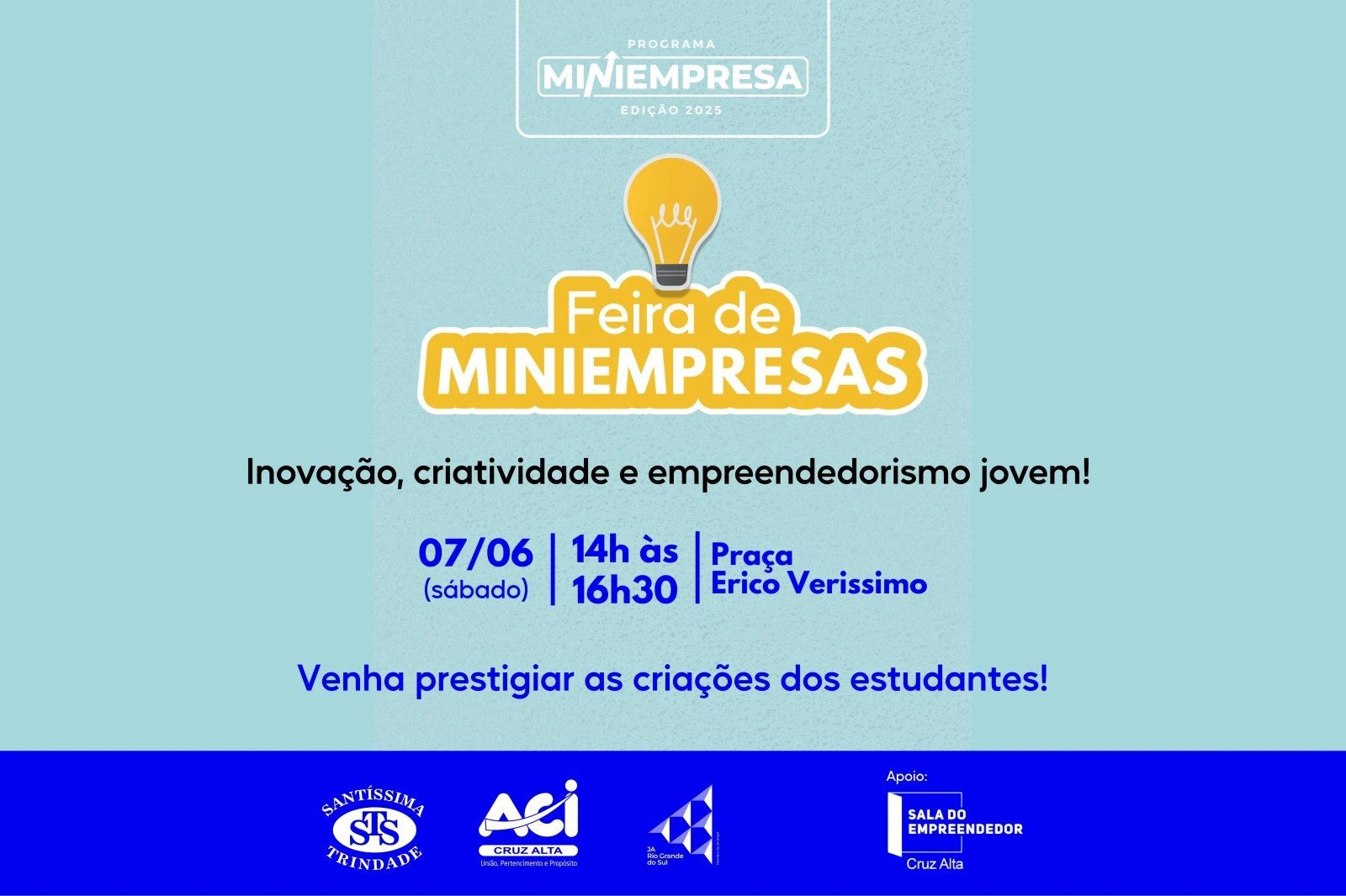 Feira de Miniempresas acontece no sábado, 07/06