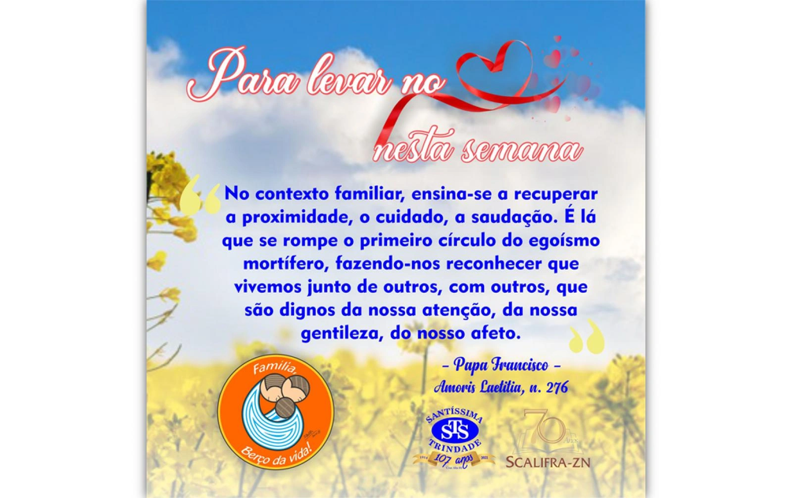 Para levar no coração durante a semana
