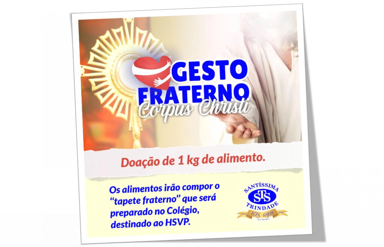 Participe do Gesto Fraterno de Corpus Christi