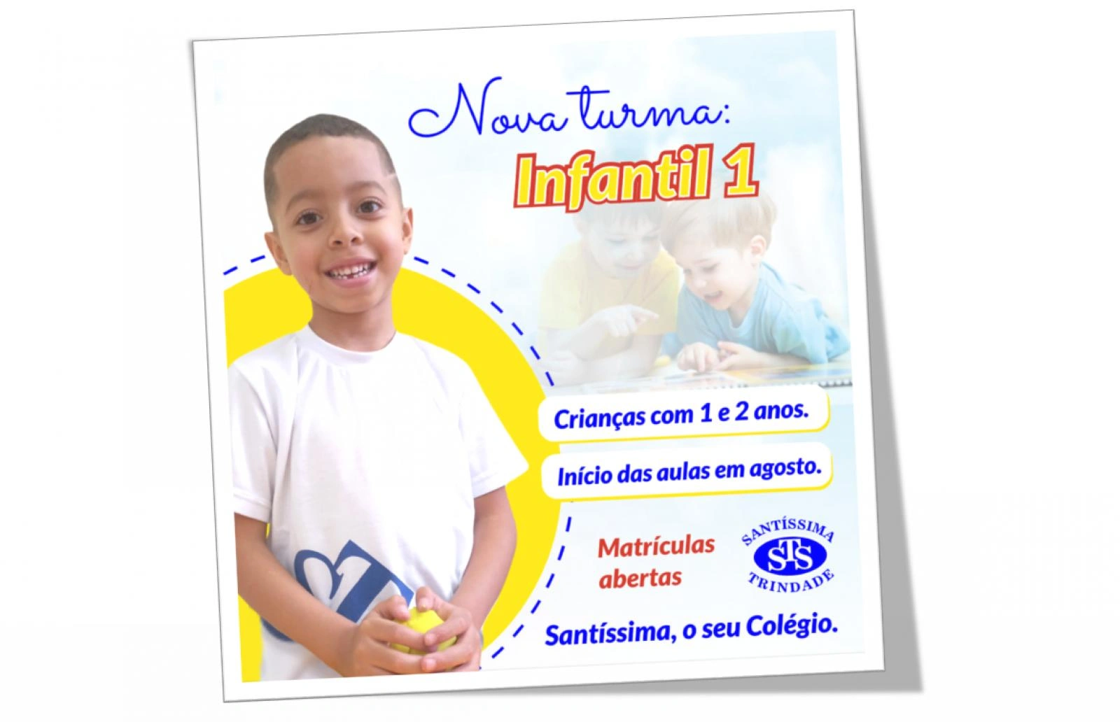 Matrículas abertas: nova turma de Infantil 1
