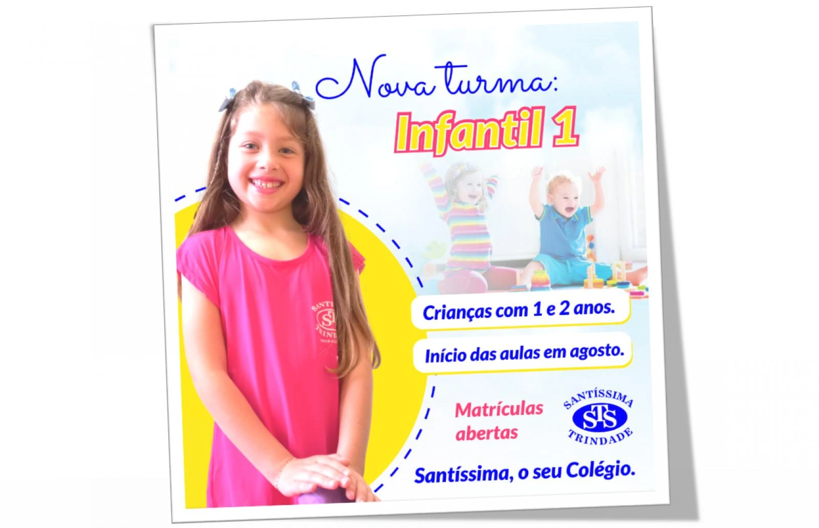 Turma de Infantil 1 iniciará em agosto